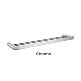 Bellino Solid Brass Single Or Double Towel Rail 600mm In Chrome, Matte Black, Black & Chrome, High Gloss Black, Brushed Gold, Brushed Nickel & Gunmetal Grey-Double chrome